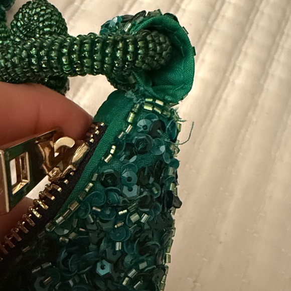 Zara Emerald Beaded Clutch - Picture 4 of 4